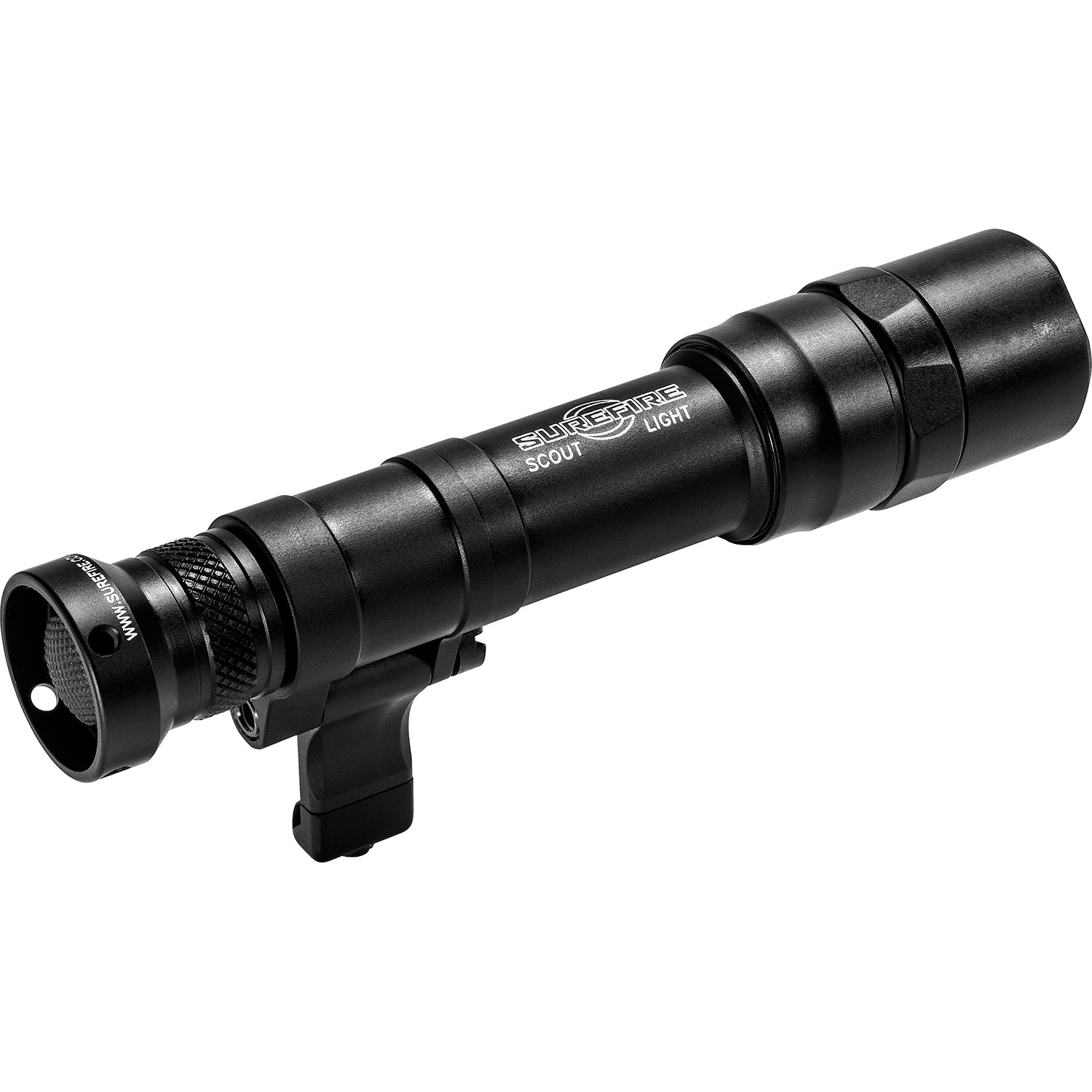 Black weaponlight with visible branding on a white background